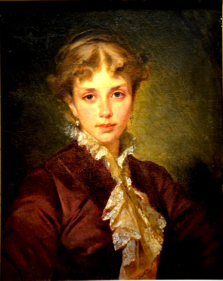 Konstantin Makovsky Portrait of Lady 1870s