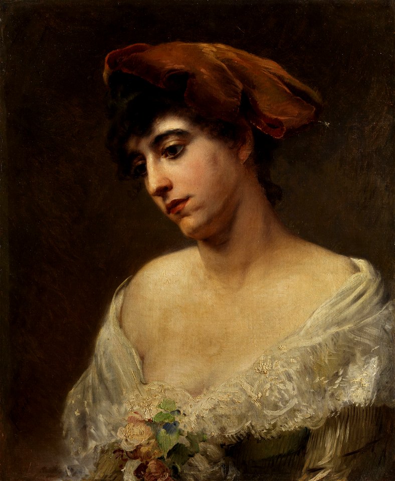 Konstantin Makovsky Portrait einer jungen Dame