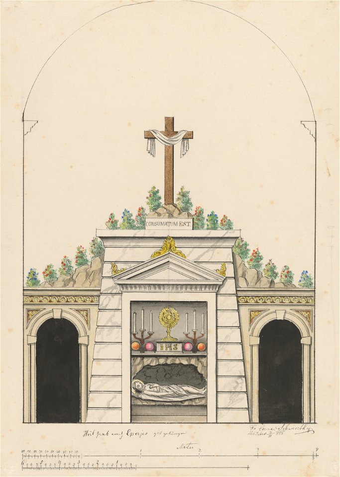 Konrád Švestka - Návrh na sv. hrob pre Prešov - K 18543 - Slovak National Gallery