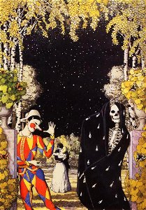 Konstantin Somov - harlequin-and-death