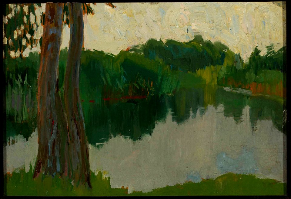 Konrad Krzyżanowski - Sketch of a landscape - Pond - 190989 MNW - National Museum in Warsaw