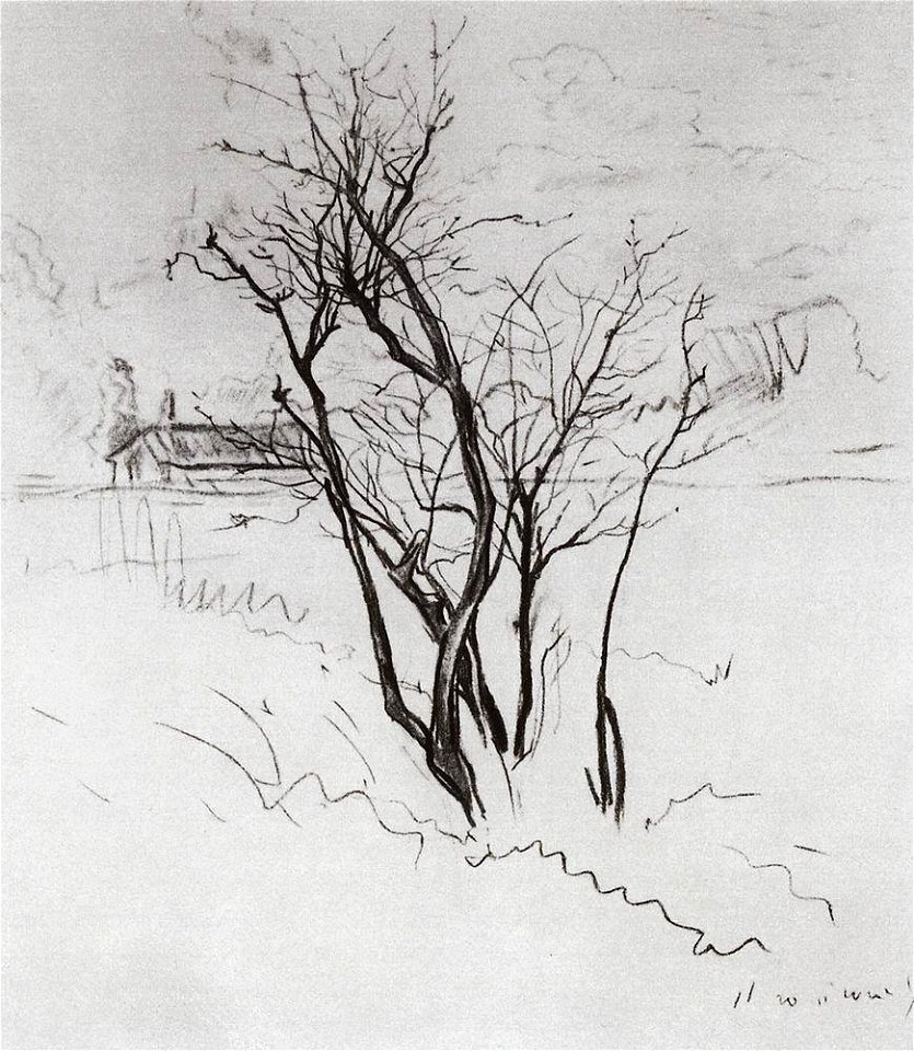 Konstantin Somov - the-tree-in-the-field