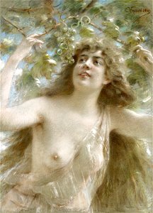 Konstantin Makovsky - Bacchante. Free illustration for personal and commercial use.