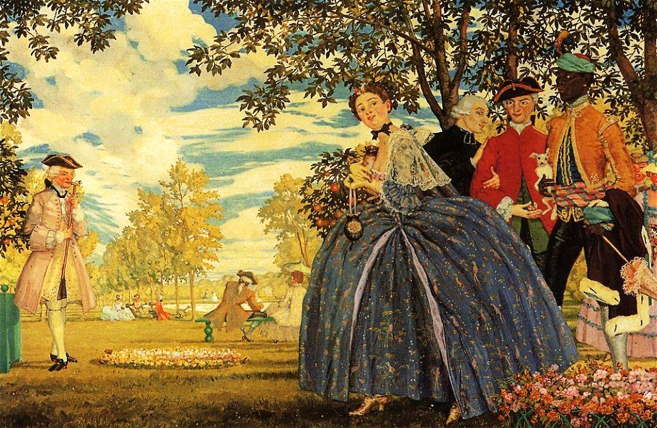 Konstantin Somov - figures-in-the-park