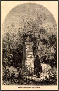 Kossuth apjának sírja Dabason. Mo. és a Nagyvilág, 1877