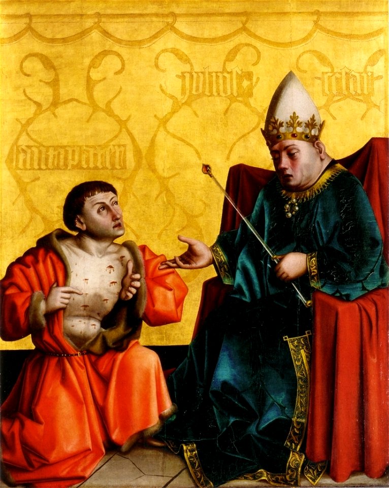 Konrad Witz - Antipater vor Julius Caesar - Heilsspiegelaltar Basel