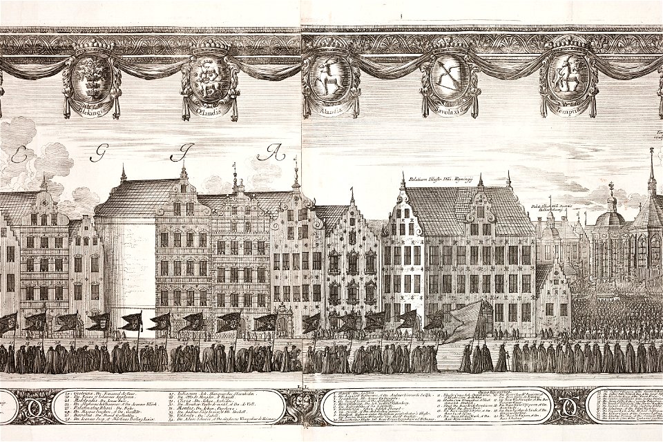 Kopparstick från Karl X Gustavs begravningståg, 1660 - Livrustkammaren - 108750