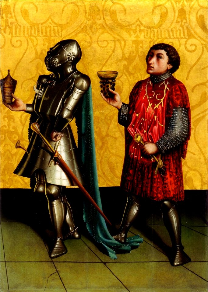 Konrad Witz - Sibbechai und Benaja - Heilsspiegelaltar Basel