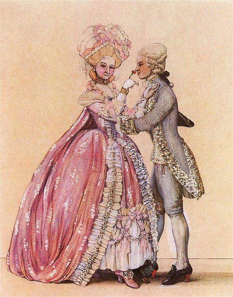 Konstantin Somov - how-dressed-in-the-old-days-lady-and-cavalier