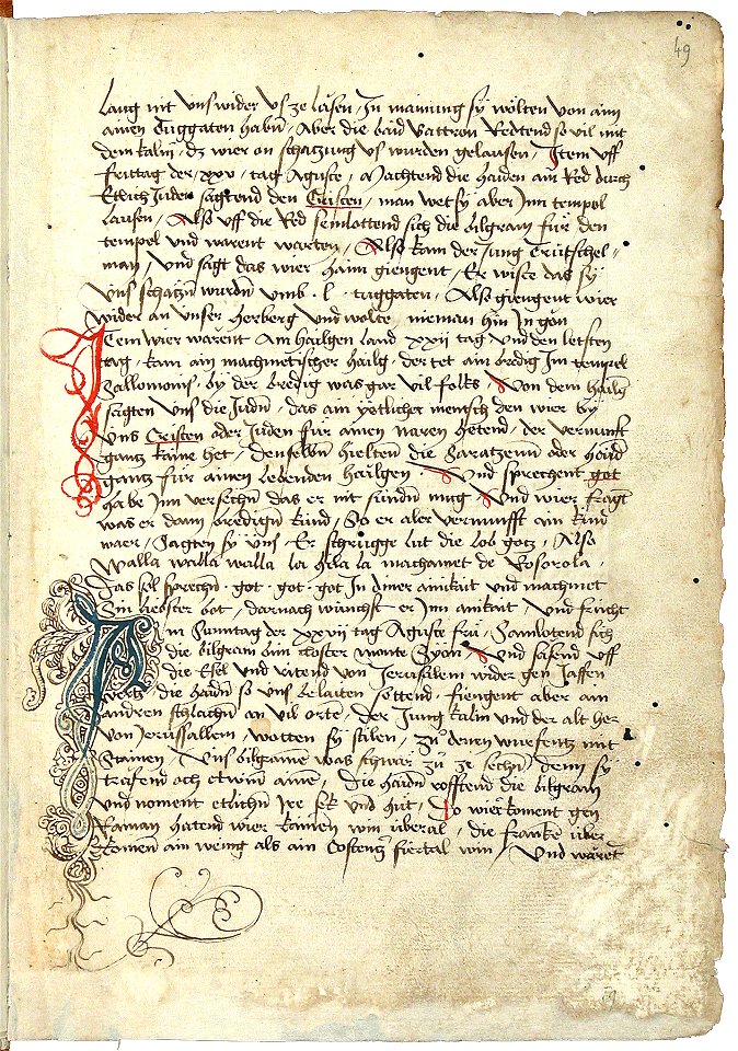 Konrad von Grünenberg - Beschreibung der Reise von Konstanz nach Jerusalem - Blatt 49r - 103