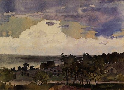 Konstantin Somov - landscape-with-lake