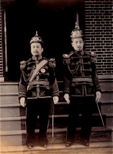 Korean Emperor Gojong and Crown Prince Yi Cheok
