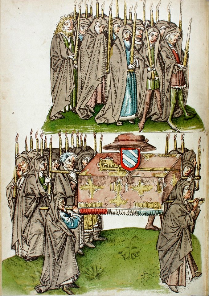 Konstanzer Richental Chronik Leichenbegängnis des Kardinals von Bari 61v