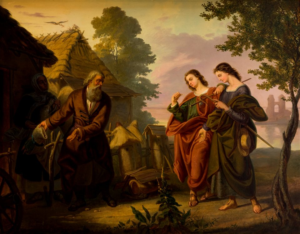 Korneli Szlegel - Pilgrims Visiting Piast - MNK II-a-1165 - National Museum Kraków