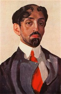 Konstantin Somov - portrait-of-mikhail-kuzmin-1909