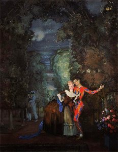 Konstantin Somov - lady-and-harlequin