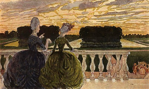 Konstantin Somov - two-ladies-on-the-terrace