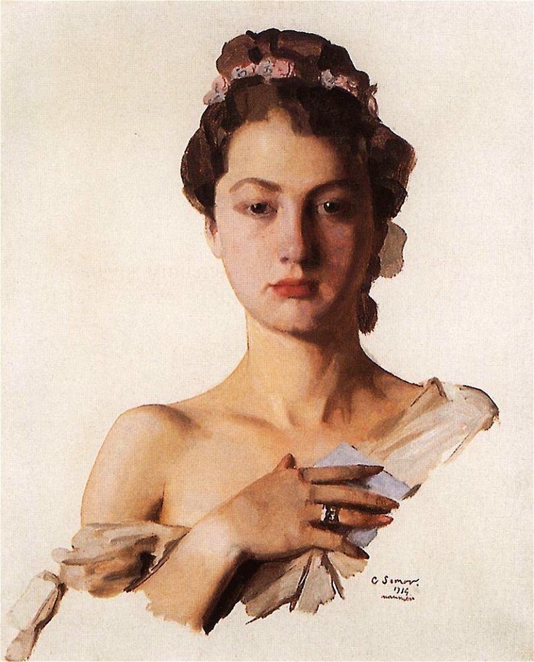 Konstantin Somov - portrait-of-alexandra-levchenko
