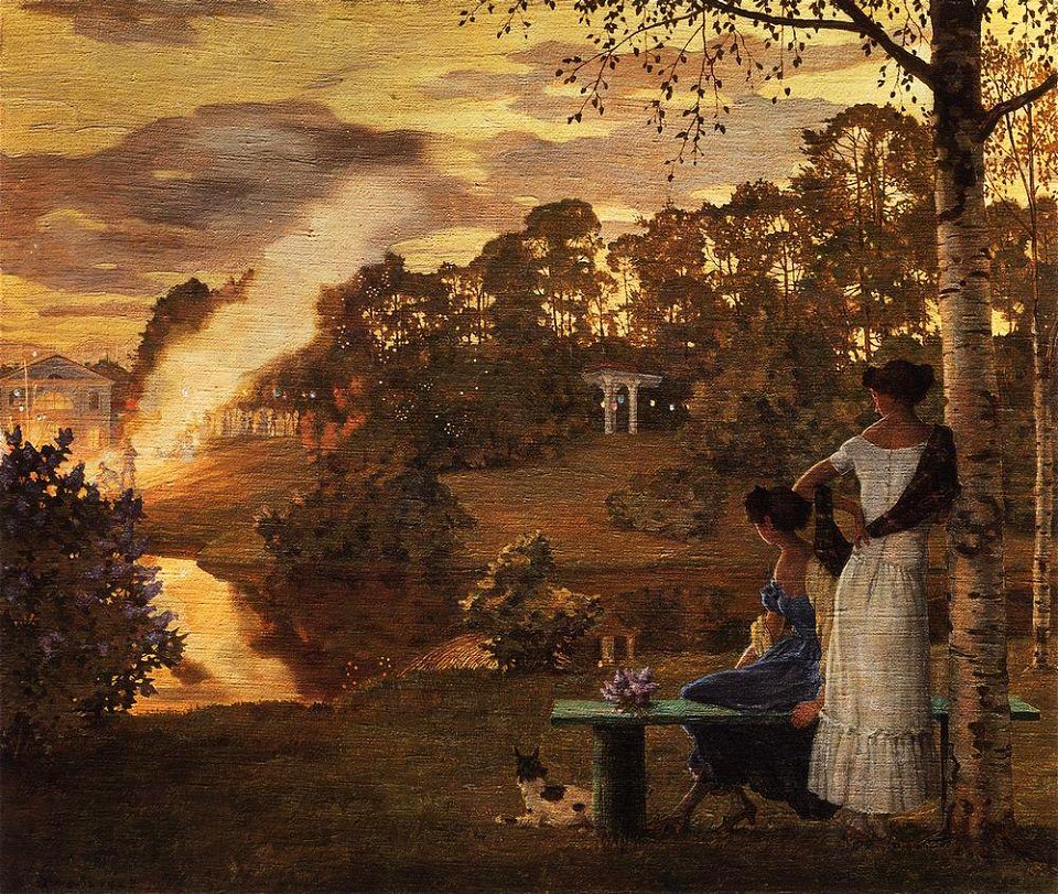 Konstantin Somov - fireworks-display-1922