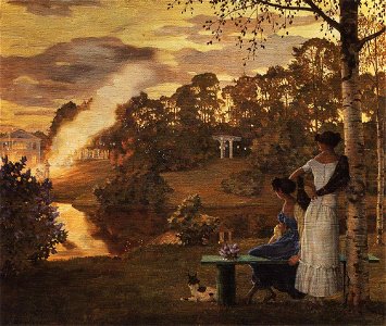 Konstantin Somov - fireworks-display-1922