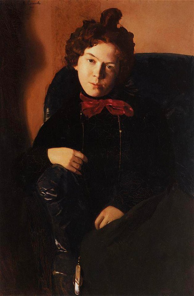Konstantin Somov - portrait-of-anna-ostroumova-lebedeva-1901