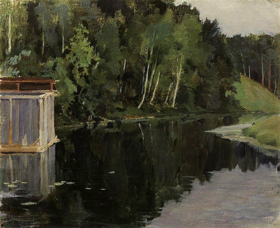 Konstantin Somov - summer-twilight-pond