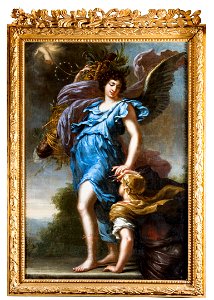 Konung Karl XIs skyddsängel. Allegori (David Klöcker Ehrenstrahl) - Nationalmuseum - 174861