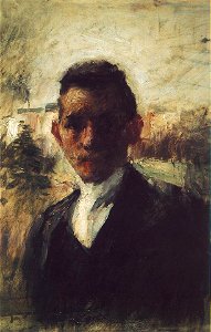 Hollósy, Simon - Portrait of Gyula Kosztolányi Kann (before 1897)