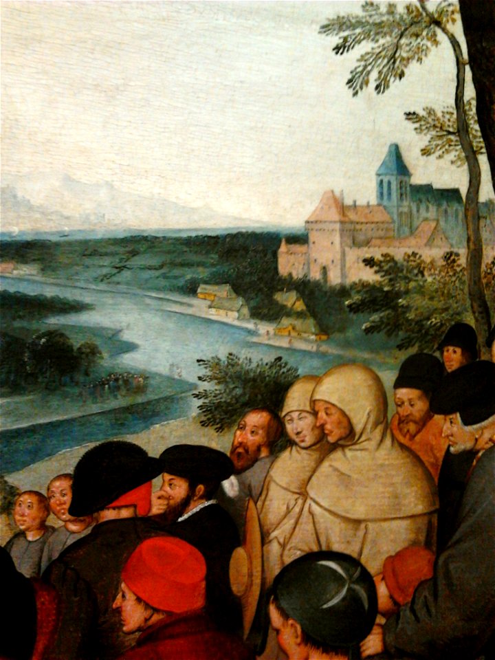 Pieter Brueghel the Younger Preaching (detail) 04