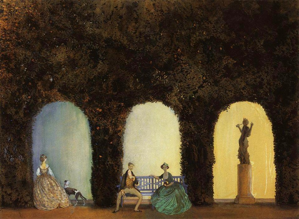 Konstantin Somov - in-the-bosquet-1899