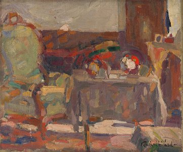 Konštantín Kövári-Kačmarik - Interiér izby - O 254 - East Slovak Gallery