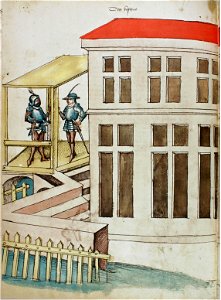 Konstanzer Richental Chronik Das verschlossene Kaufhaus 91v