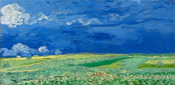 Korenveld onder onweerslucht - s0106V1962 - Van Gogh Museum. Free illustration for personal and commercial use.