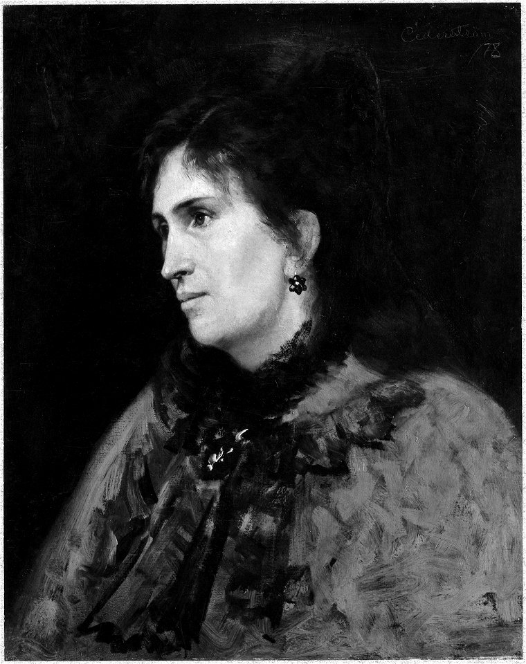 Konstnärens hustru i rött (Gustaf Cederström) - Nationalmuseum - 39645