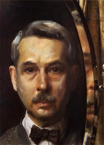 Konstantin Somov - self-portrait-in-the-mirror