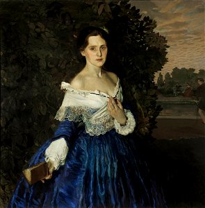 Konstantin Somov - Дама в голубом. Портрет Е.М.Мартыновой - Google Art Project