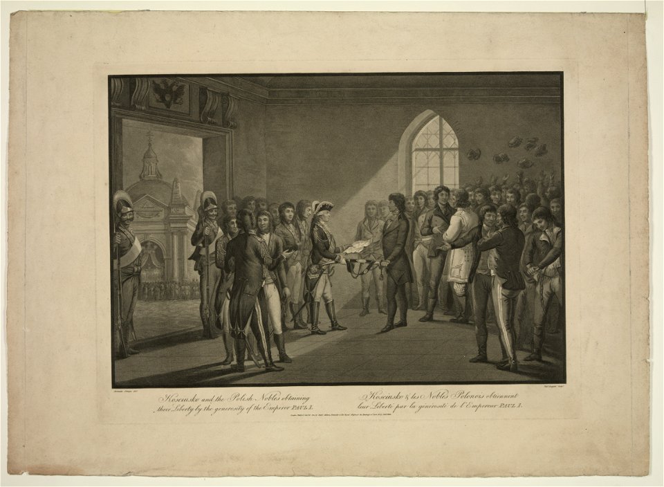 Kosciusko and the Polish nobles obtaining their liberty by the generosity of the Emperor Paul I LCCN2003688566