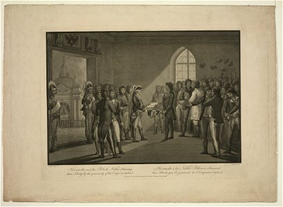 Kosciusko and the Polish nobles obtaining their liberty by the generosity of the Emperor Paul I LCCN2003688566
