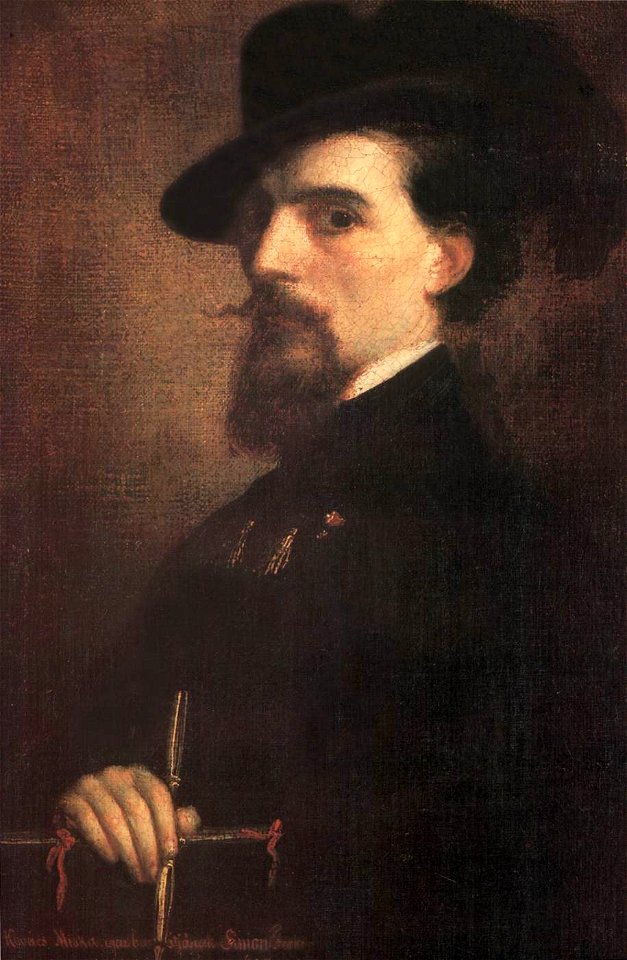 Kovács Self-portrait with Kossuth-hat 1850
