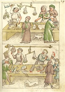 Konstanzer Richental Chronik Verkauf von Fleisch 24r
