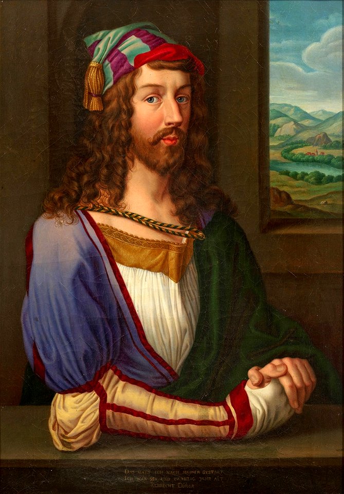 Kopie 19 Jh Albrecht Dürer Selbstbildnis von 1498
