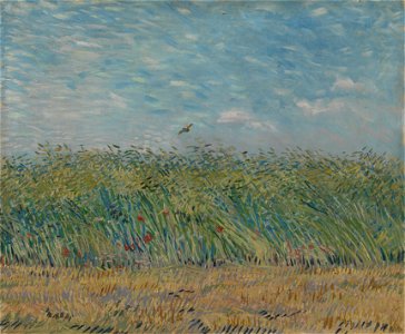 Korenveld met patrijs - s0197V1962 - Van Gogh Museum. Free illustration for personal and commercial use.