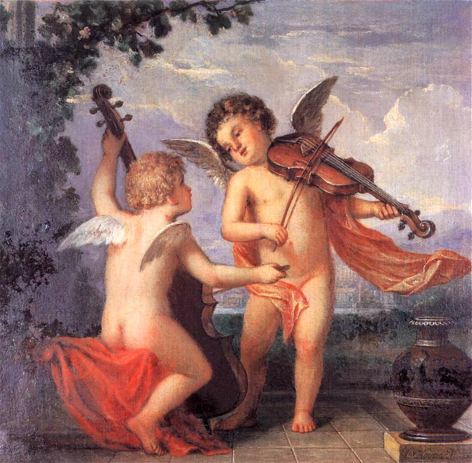 Kovács Putti Playing Music c. 1884