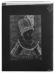 Kopparsticksporträtt Sigismund - Livrustkammaren - 78011-negative