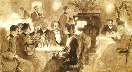 Kramskoy Ivan - At the restaurant