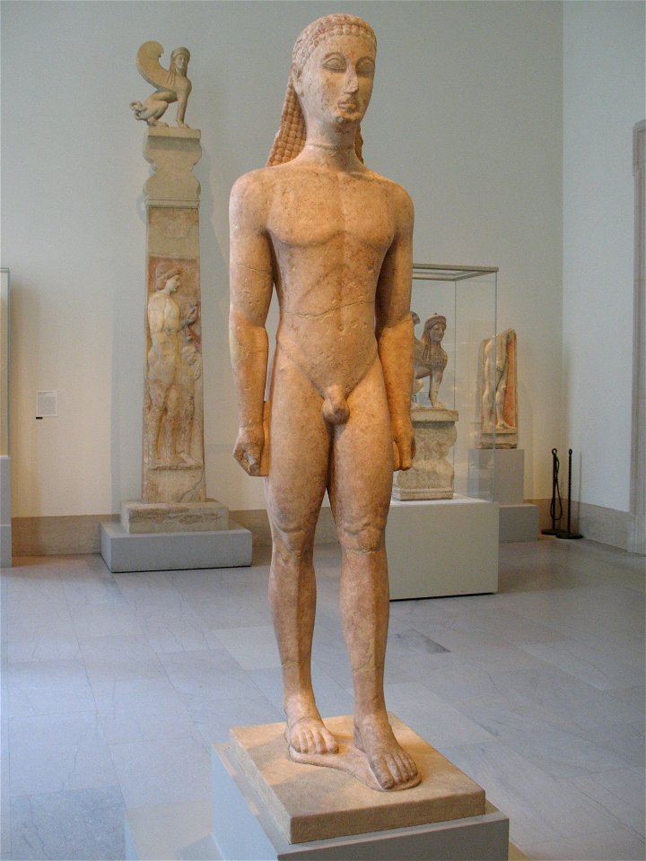 Kouros marble statue