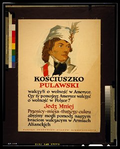 Kościuszko, Pułaski - They fought for liberty in America (...) Eat less wheat, meat, fats, sugar (...)) - Illion (sic); Latham Litho. & Ptg. Co. Brooklyn, N.Y LCCN2002711993