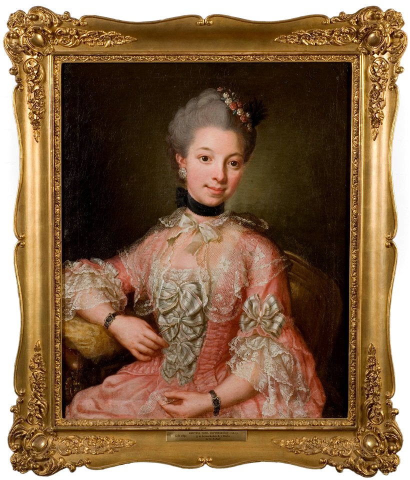 Kristina Sofia Silfversköld, gift Drufva (1726-1779) (Ulrica Fredrica Pasch) - Nationalmuseum - 19137