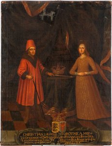Kristian I, 1426-1481, kung av Danmark, Norge och Sverige och Dorotea, 1430-1496 - Nationalmuseum - 15825