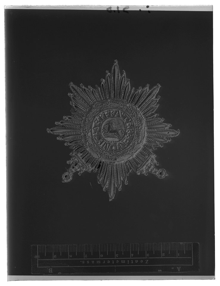 Kraschan för militär kommendör med stora korset av Guelferorden, Hannover, ca 1850 - Livrustkammaren - 70856-negative